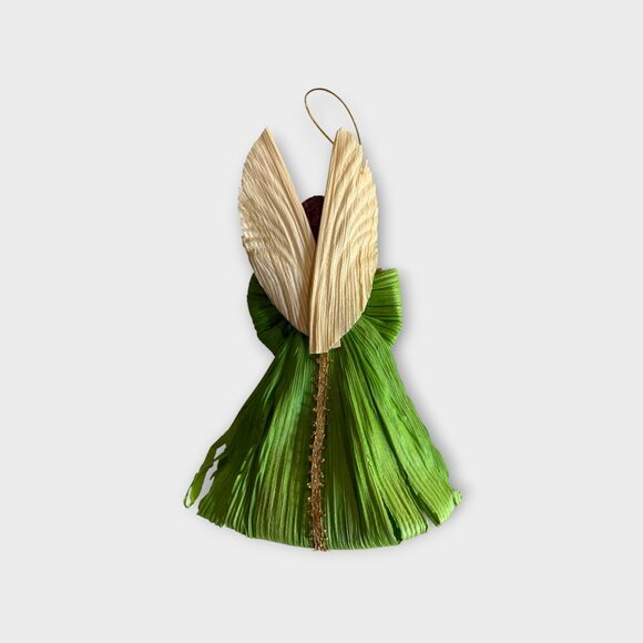 Set of 2 Palm leaf Christmas angels from Mexico - Picture 3 of 3